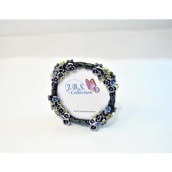 Crystal accent JBS Collection Hand painted Photo Frame Picture Holder - Picture 7 of 7